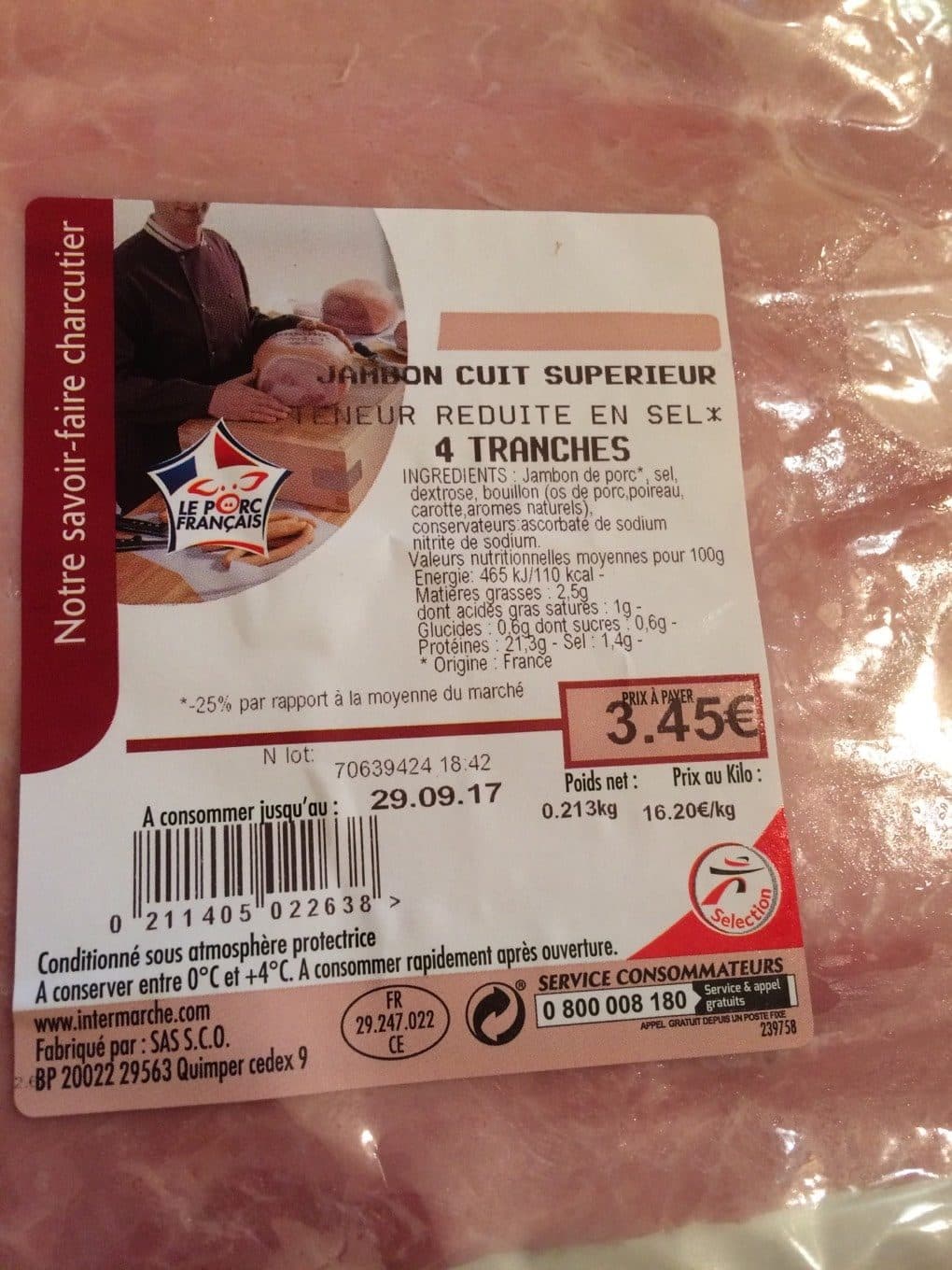 Inter Marche JAMBON CUIT SUPERIEUR packshot
