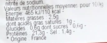 Intermarché Jambon cuit supérieur, teneur reduite en sel packshot