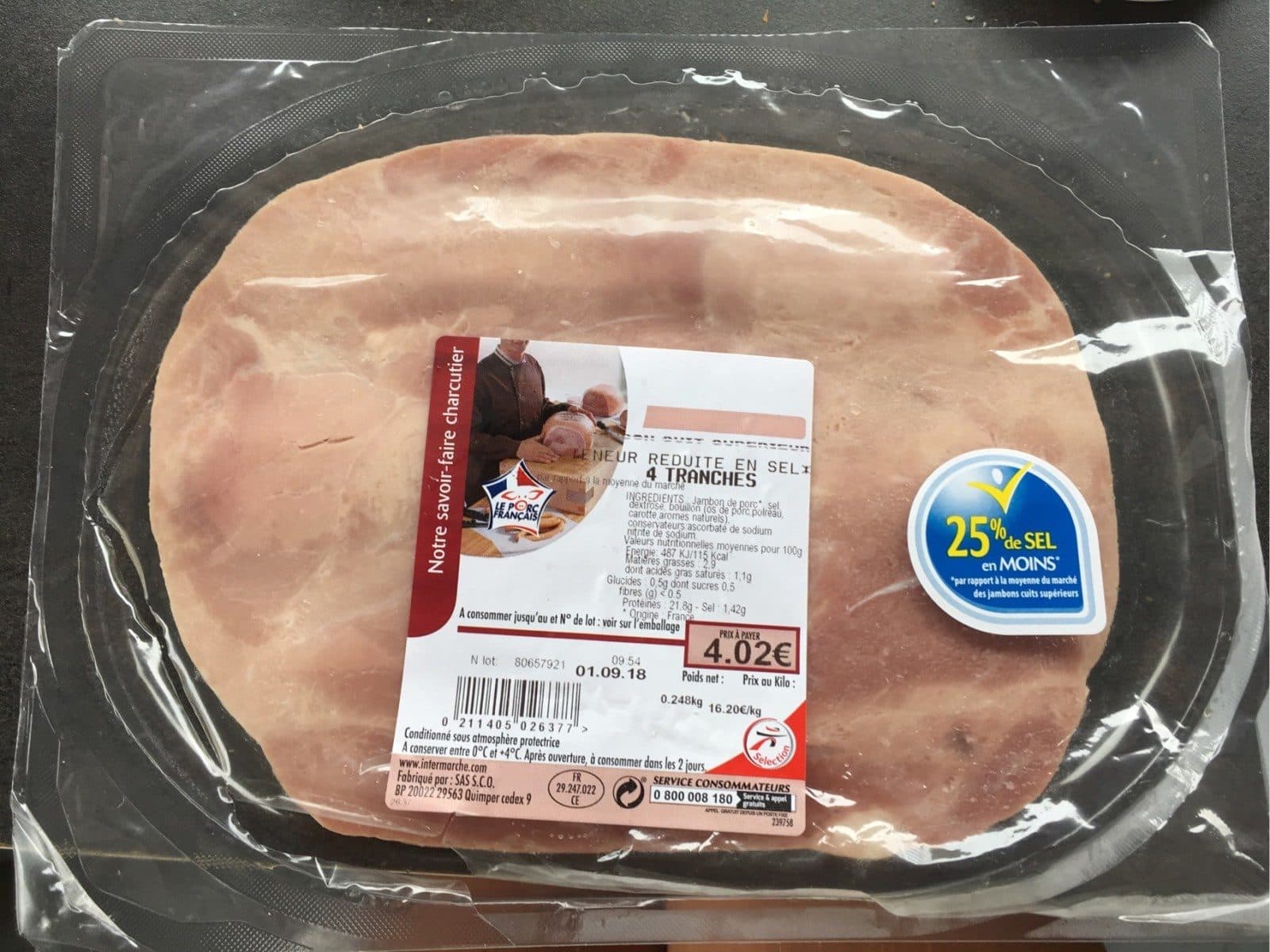 Open Food Facts Jambon blanc packshot