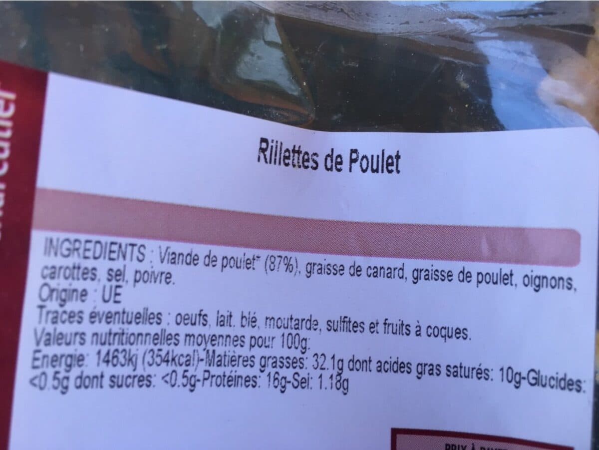 Open Food Facts Rillettes de poulet packshot