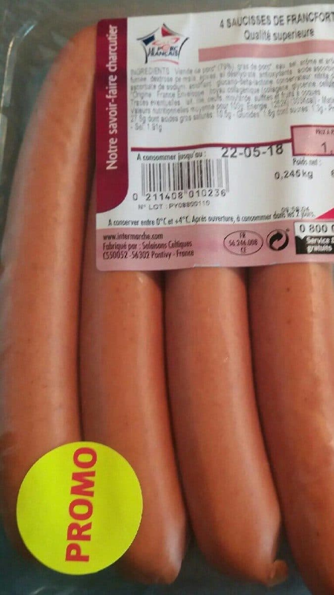 Open Food Facts Saucisses Francfort packshot