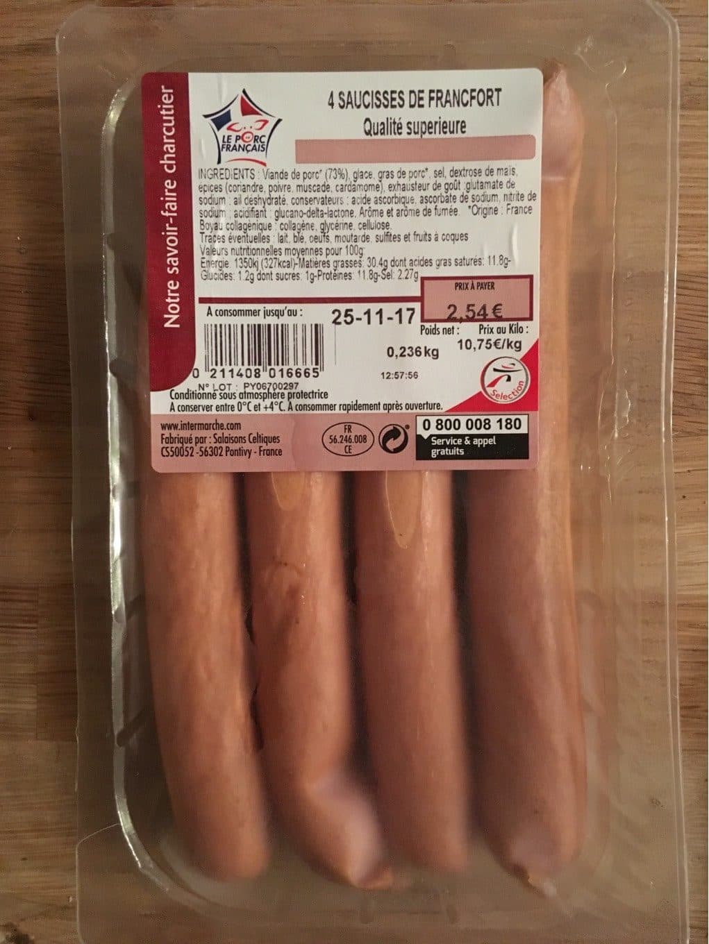 Le Porc Francais Saucisses de francfort packshot