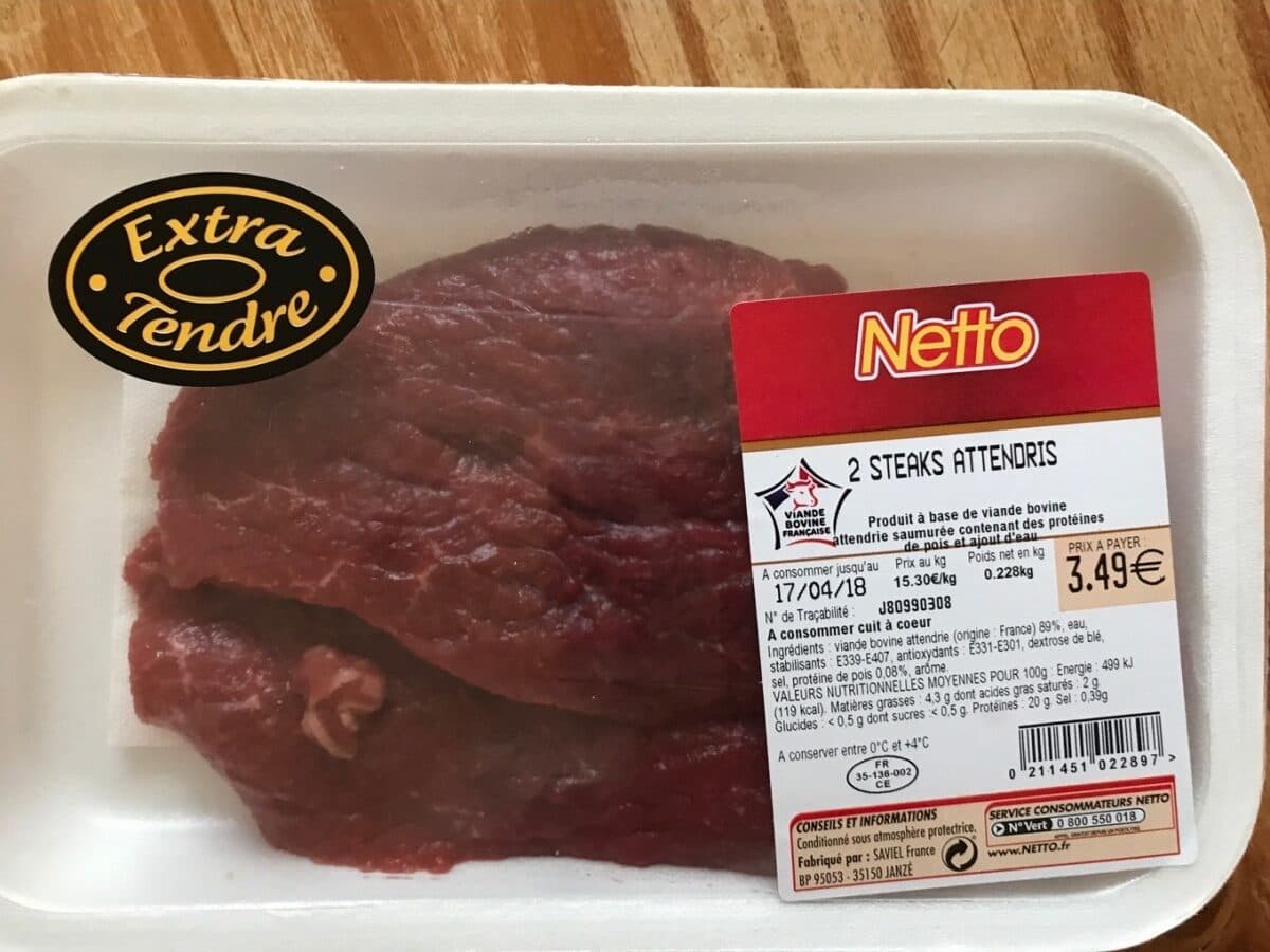 Open Food Facts Steaks attendris packshot
