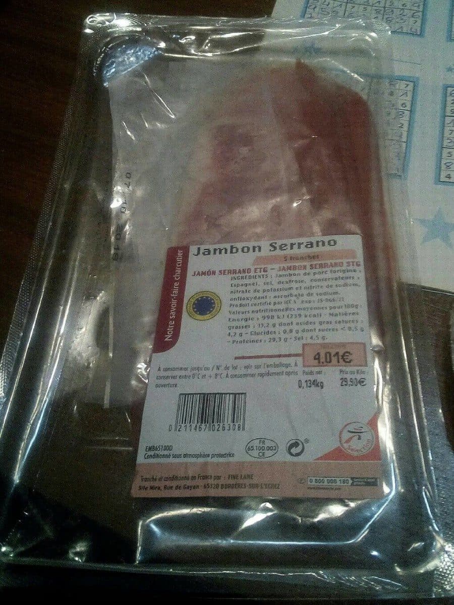 Open Food Facts Jambon Serrano packshot