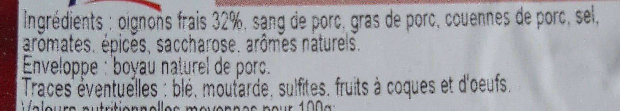 Intermarché Boudin noir aux oignons packshot