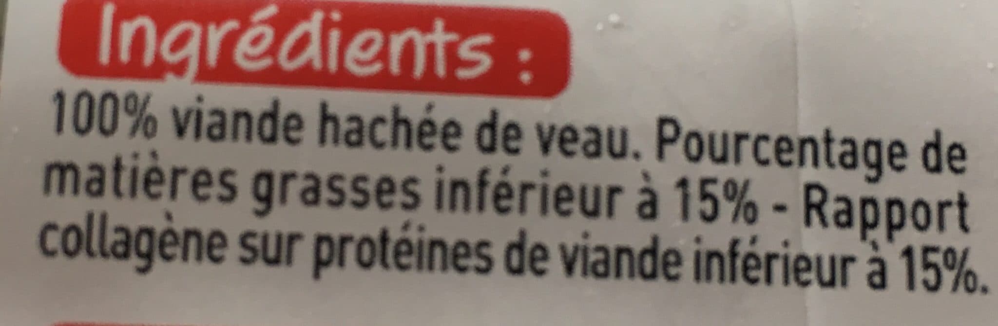 Charal 2 Steak Hachés Pur Veau packshot