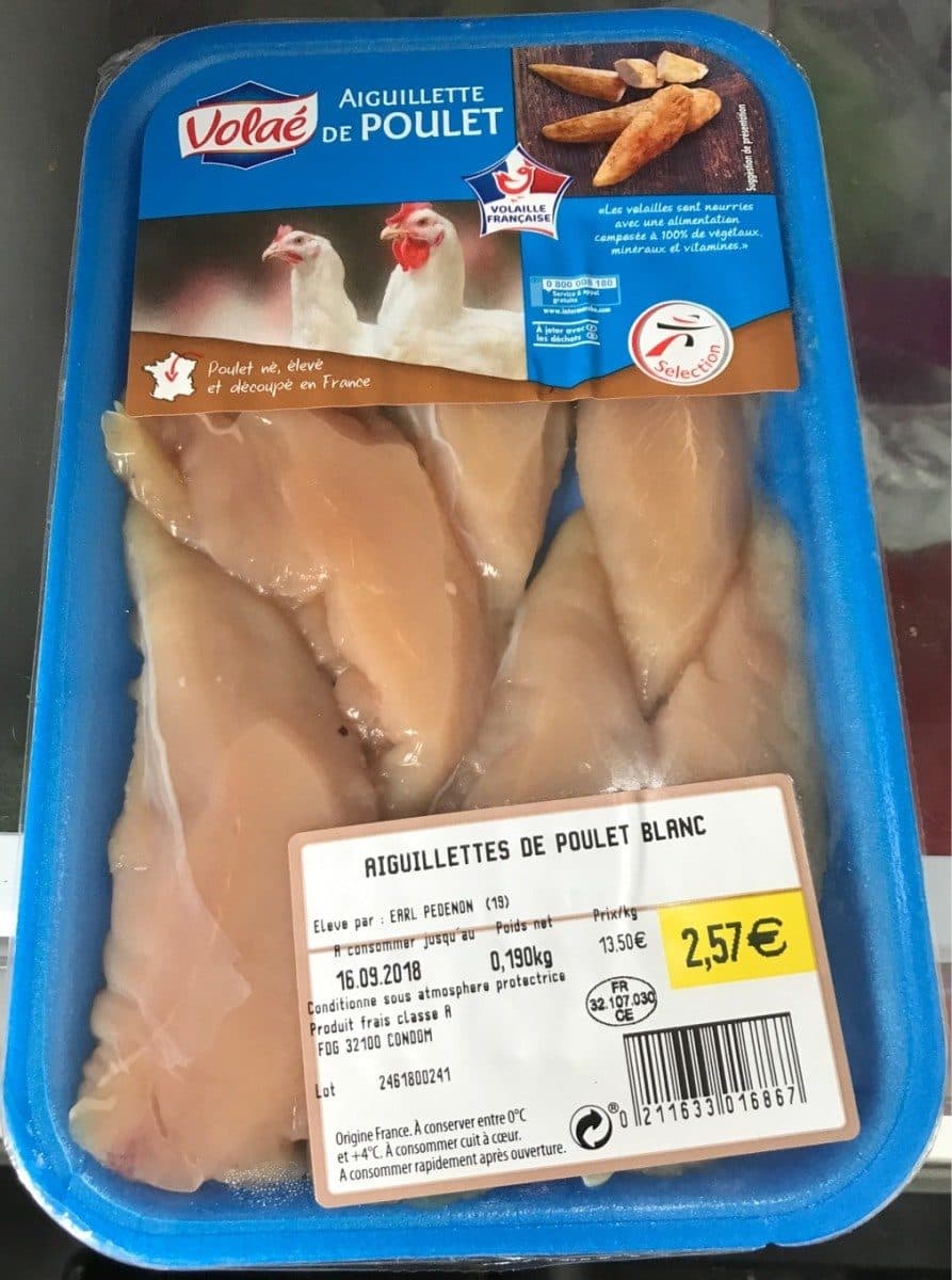 Open Food Facts Aiguillettes de poulet blanc packshot