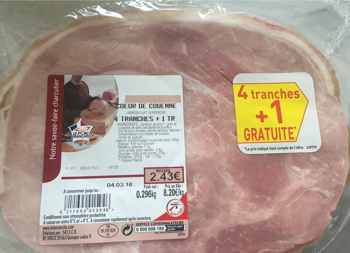 Intermarché Sélection Coeur de couenne packshot