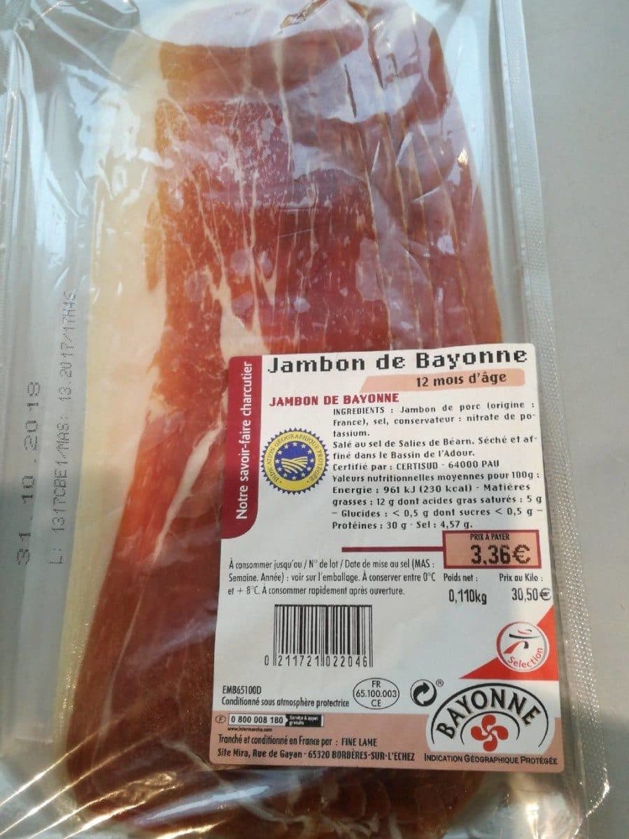Sélection des Mousquetaires Jambon de Bayonne packshot