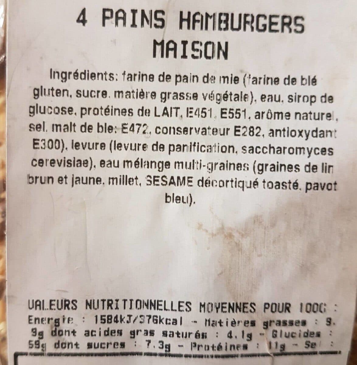 Open Food Facts Pain hamburger maison packshot
