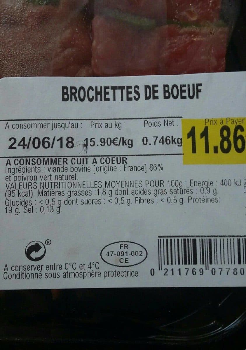 Jean Rozé Brochettes de boeuf packshot