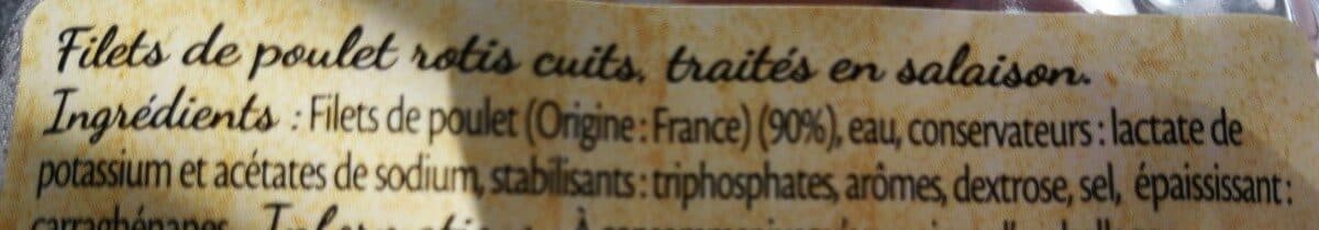 Open Food Facts Filets de poulet rôtis packshot