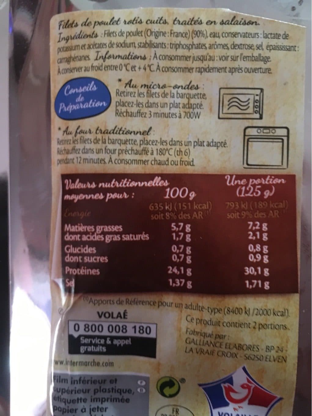 Volea Filets de poulet packshot