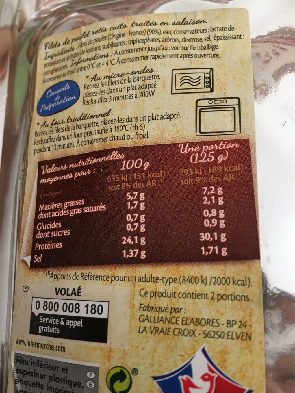 Volaé Fillet de poulet rotis packshot