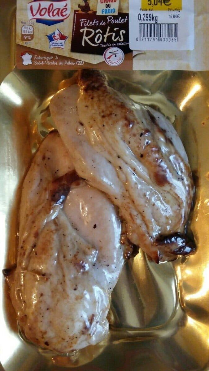 Open Food Facts Filets de poulet rotis packshot