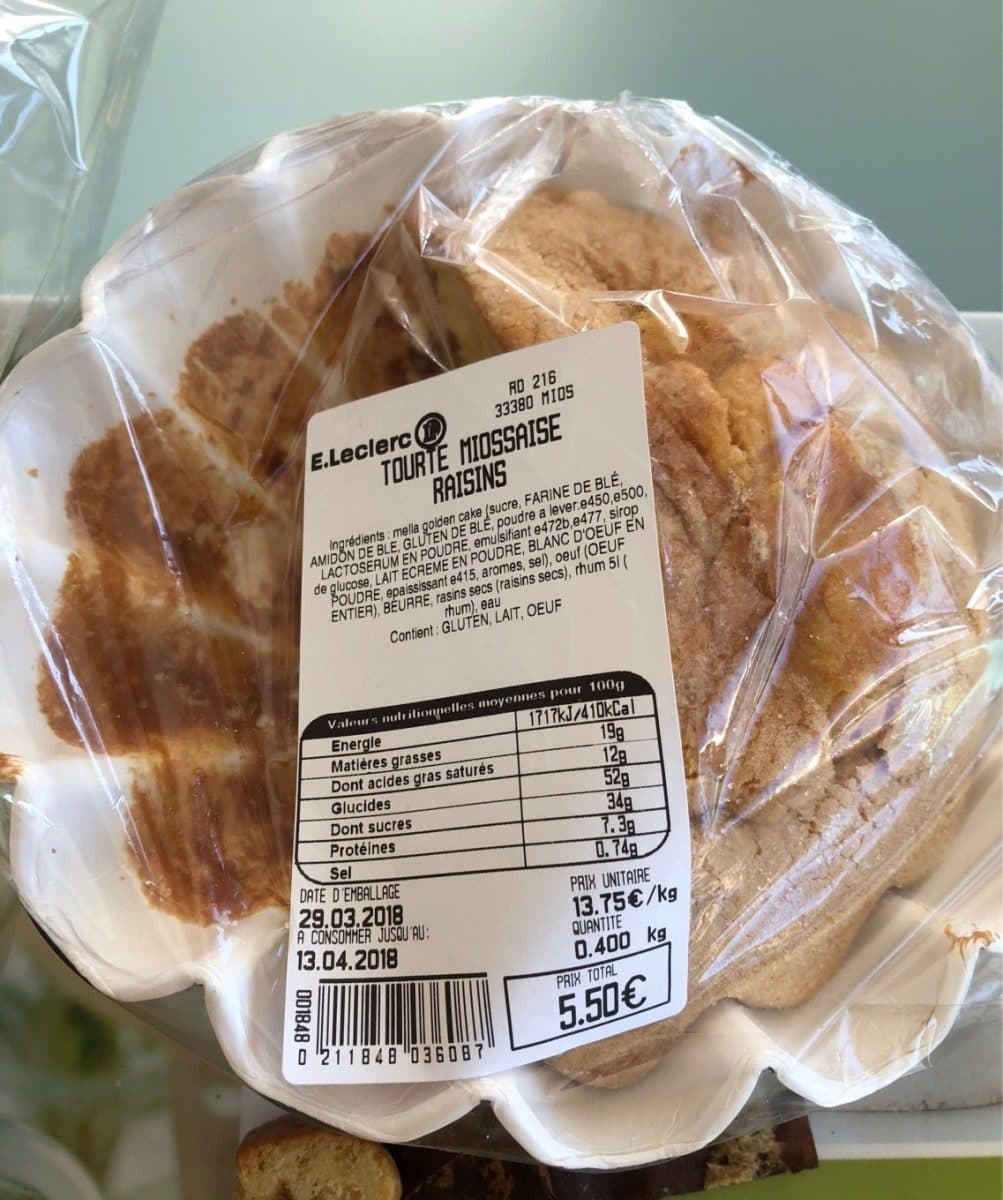 Open Food Facts Tourte miossaise packshot