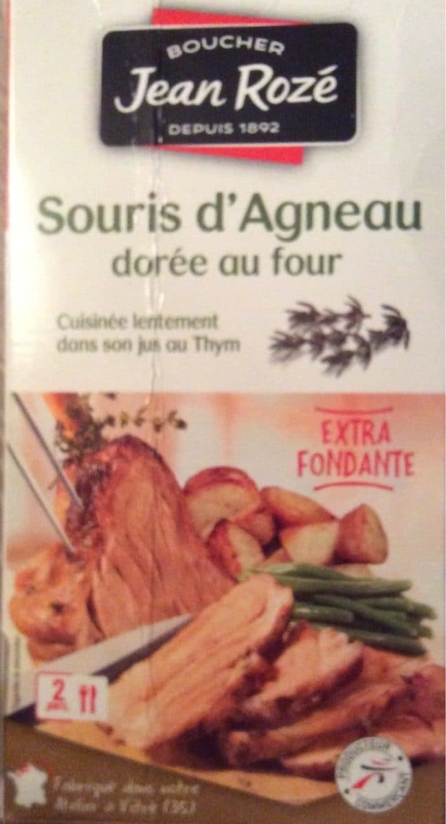 Open Food Facts Souris d’agneau dorée au four packshot