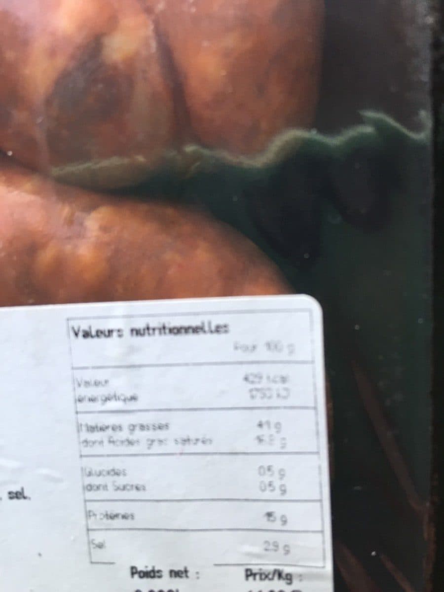 Open Food Facts Chorizo chapelet doux a griller packshot