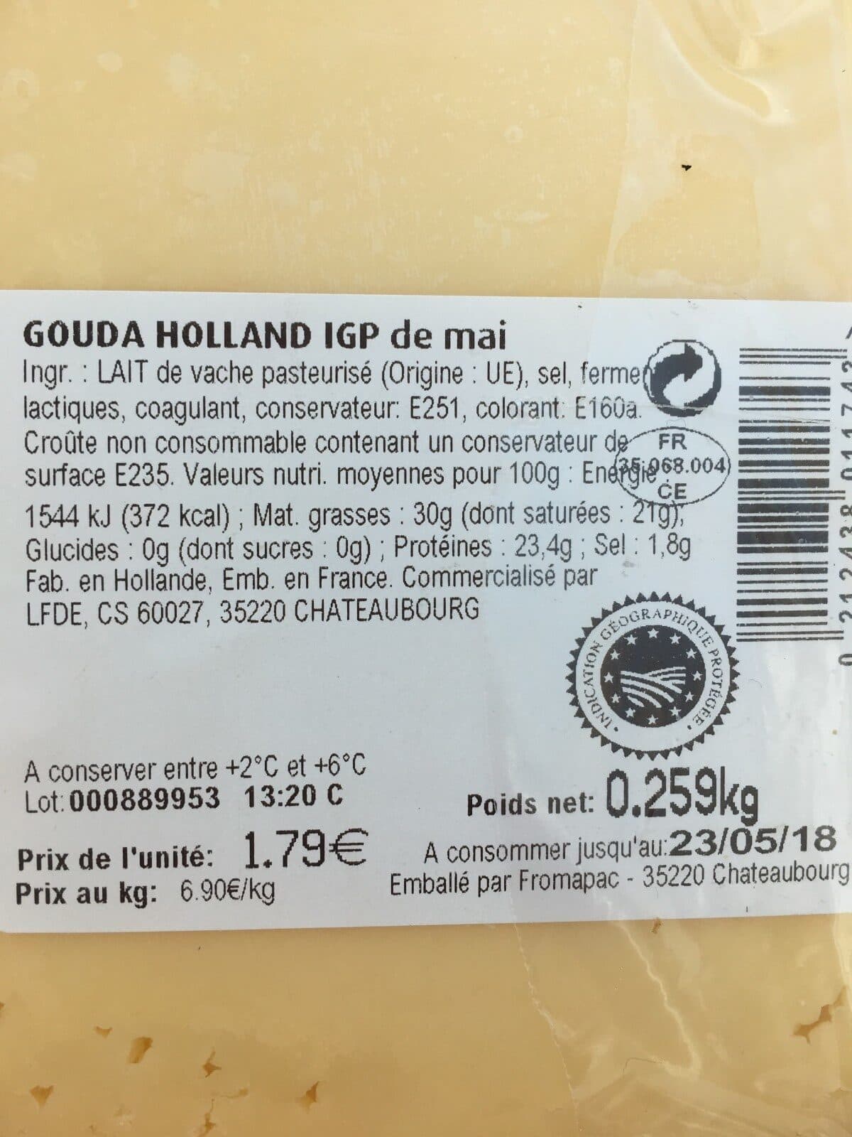 Open Food Facts Gouda holland IGP de mai packshot