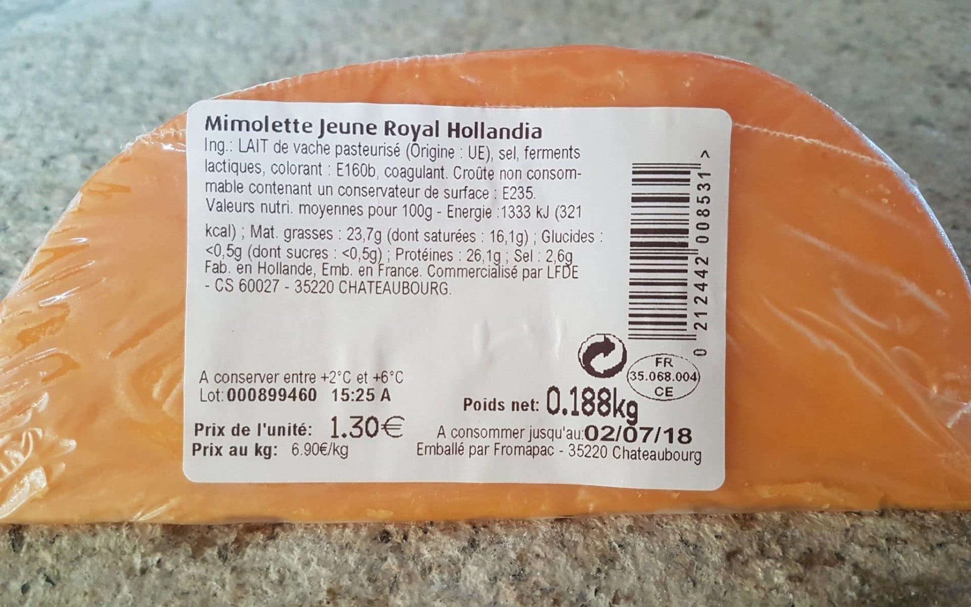 Open Food Facts Mimolette packshot