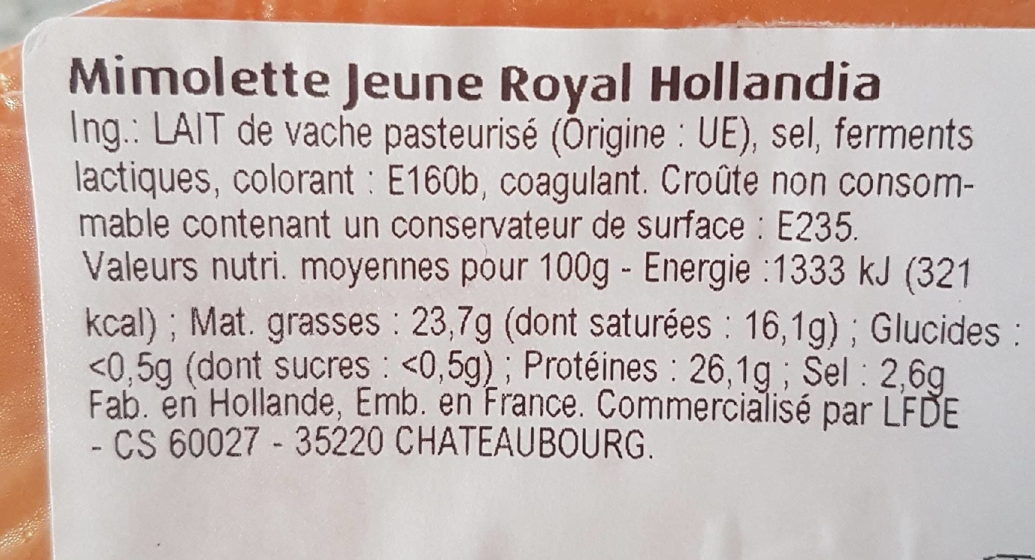 Open Food Facts Mimolette packshot