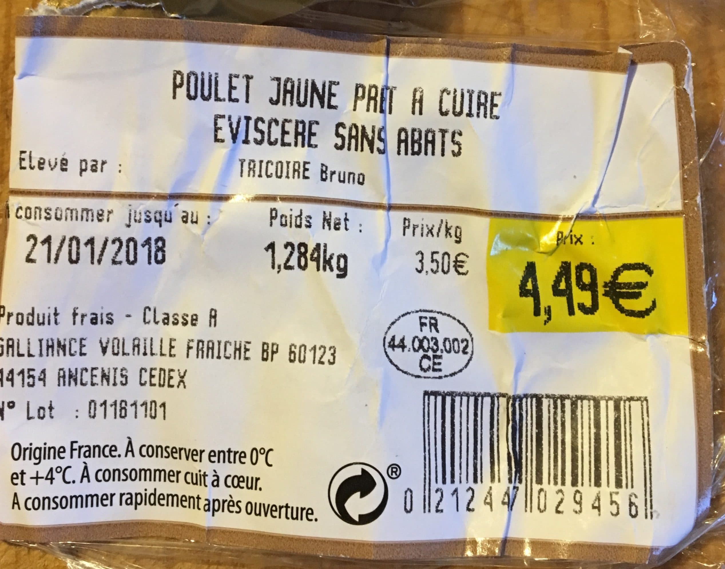 Volaé Poulet jaune packshot