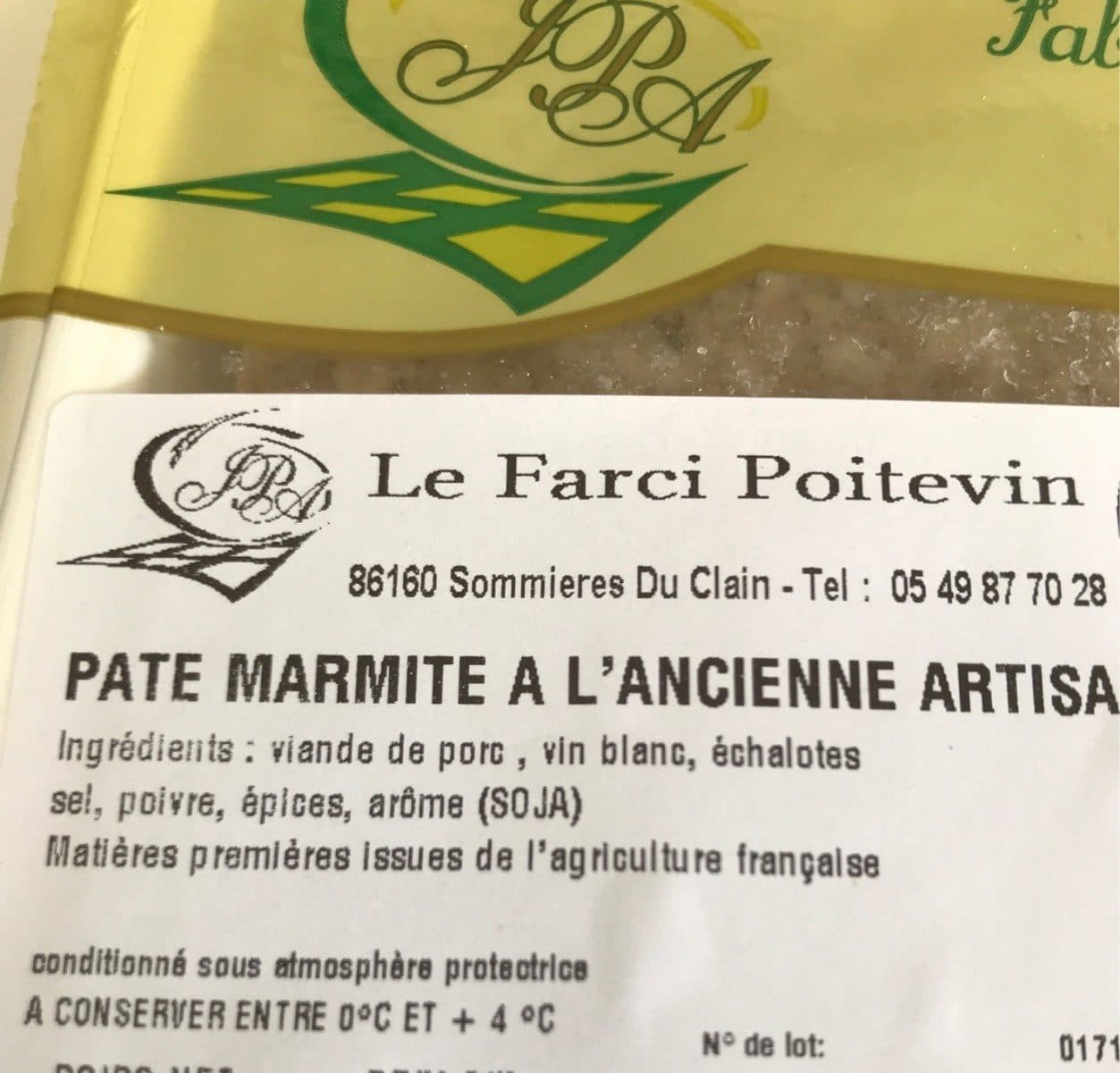 Open Food Facts Pate marmite a l'ancienne artisanal packshot