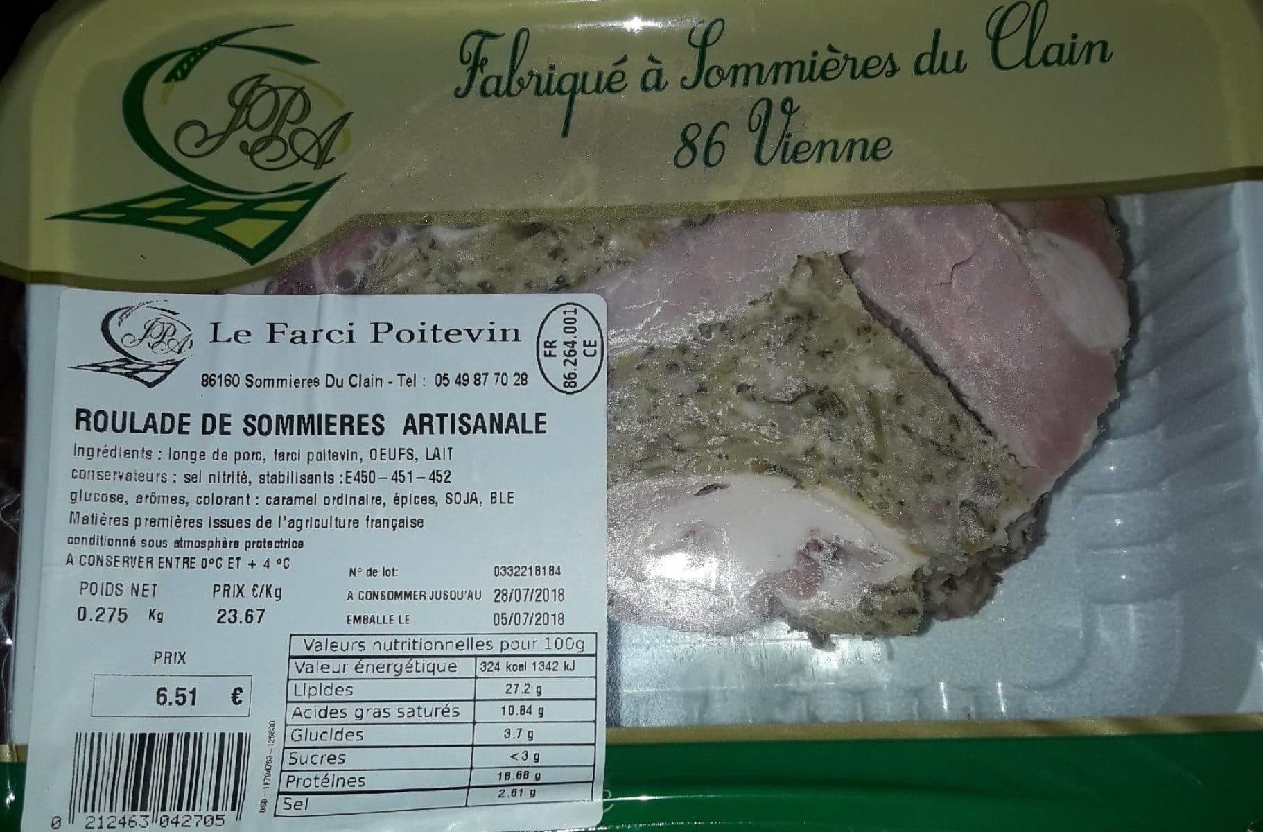 Open Food Facts ROULADE DE SOMMIERES packshot