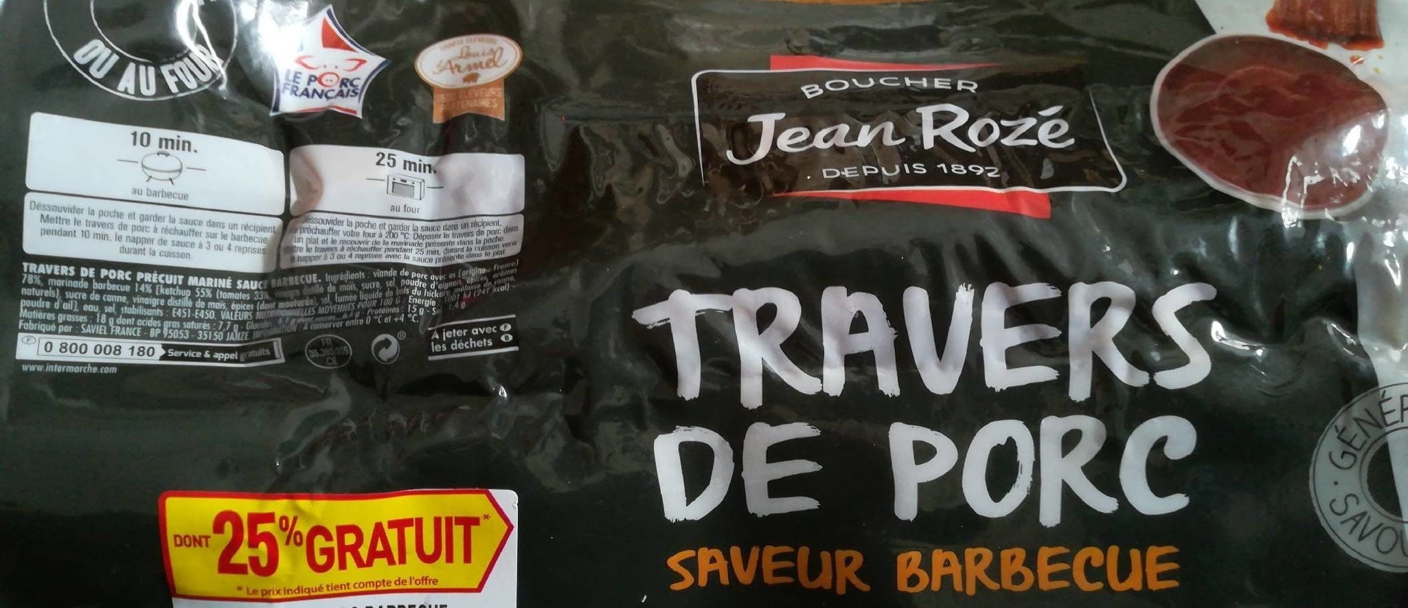 Jean Rozé Travers de porc sauce barbecue packshot