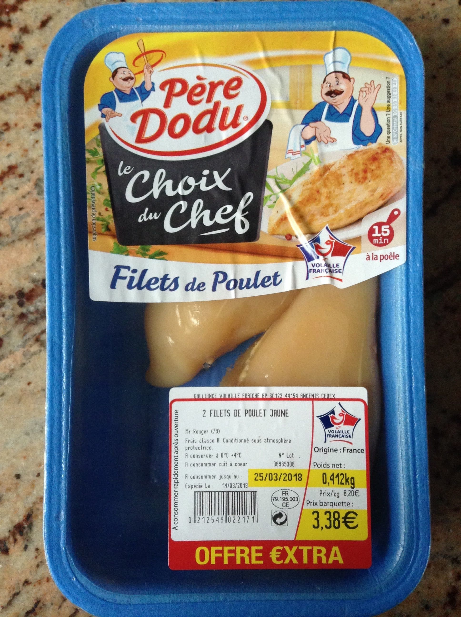 Père Dodu 2 filets de poulet jaune packshot