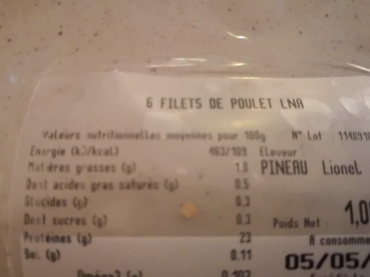La Nouvelle Agriculture Filets de Poulet packshot