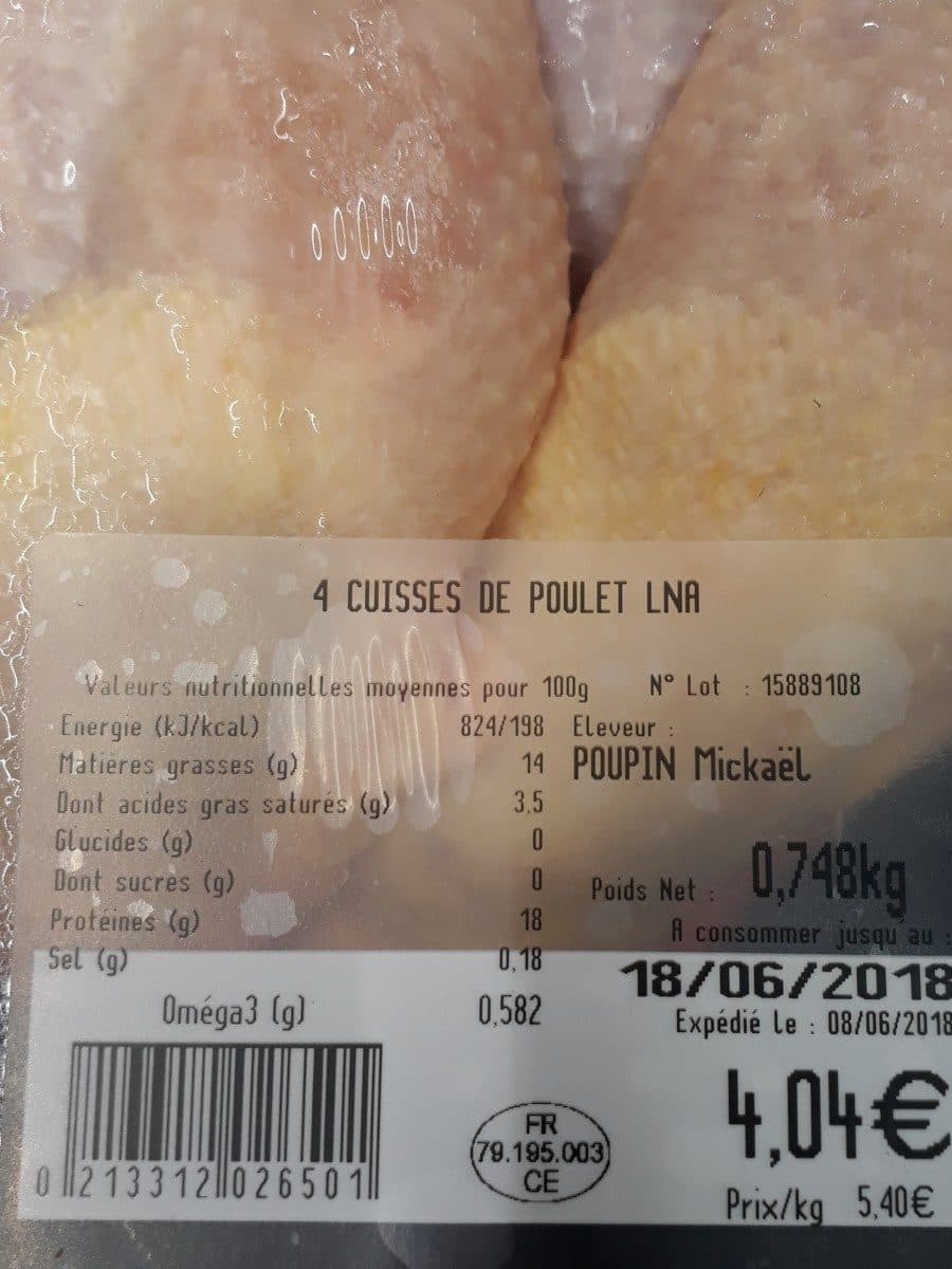 La Nouvelle Agriculture Cuisses de poulet packshot