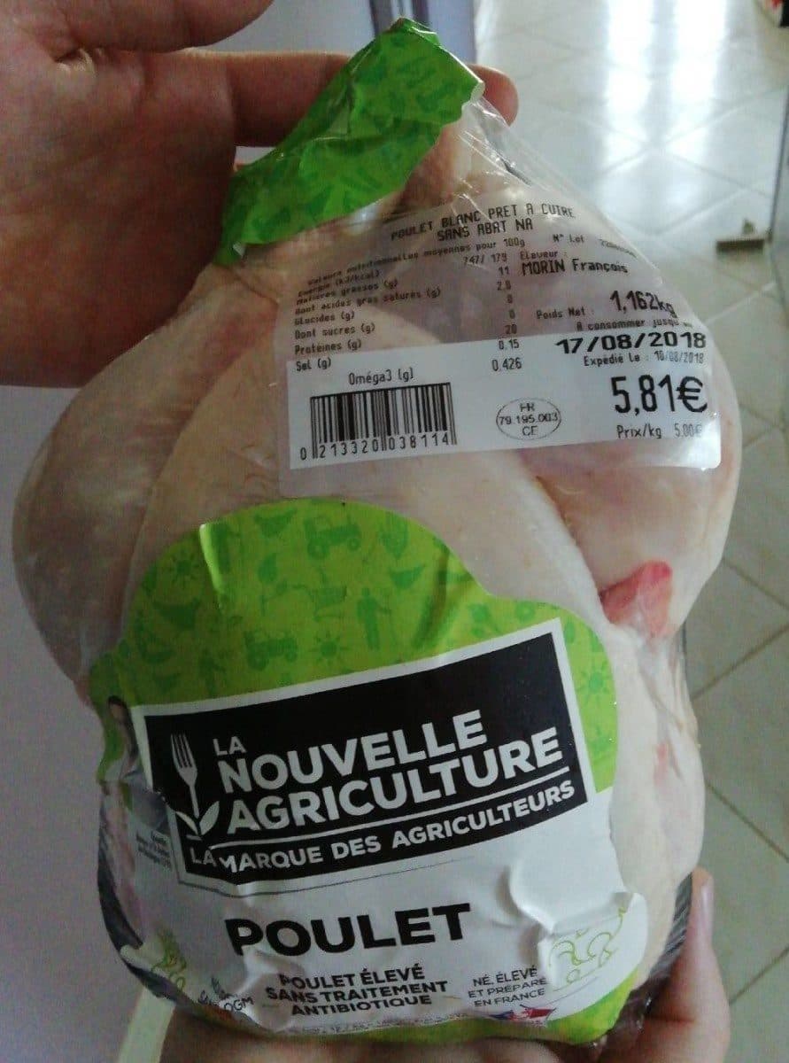 La Nouvelle Agriculture Poulet élevé sans traitement antibiotique packshot