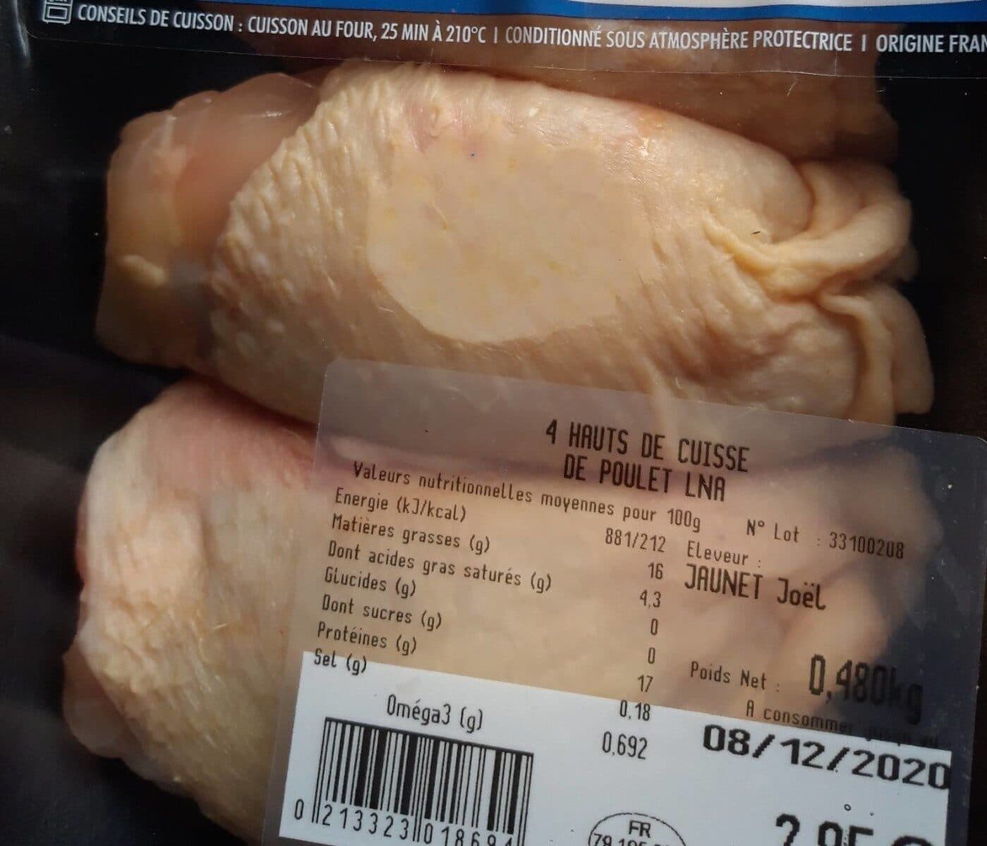 La Nouvelle Agriculture Hauts de cuisse de poulet packshot