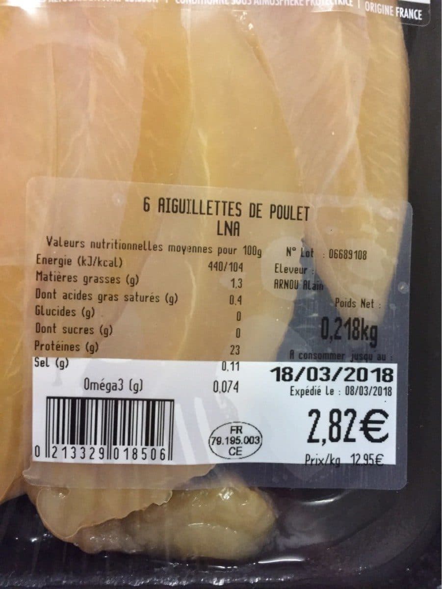 La Nouvelle Agriculture Aiguillettes de poulet packshot