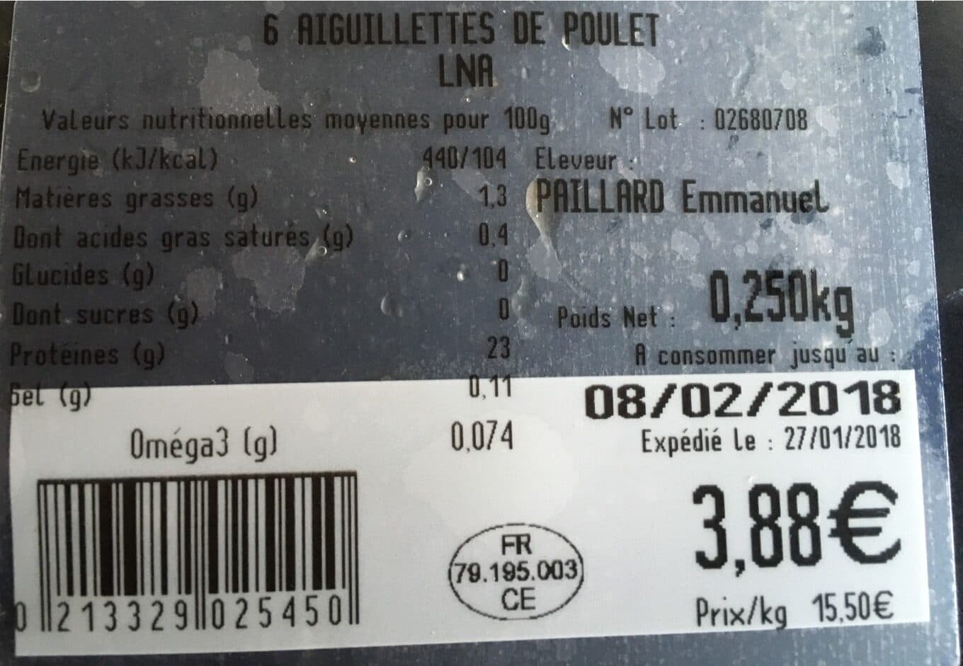 LNA Aiguillettes poulet packshot