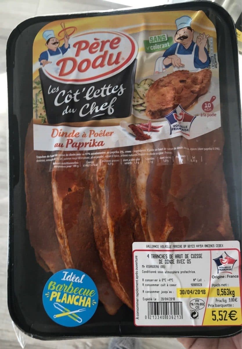 Père Dodu Tranches de haut de cuisse de dinde avec os packshot