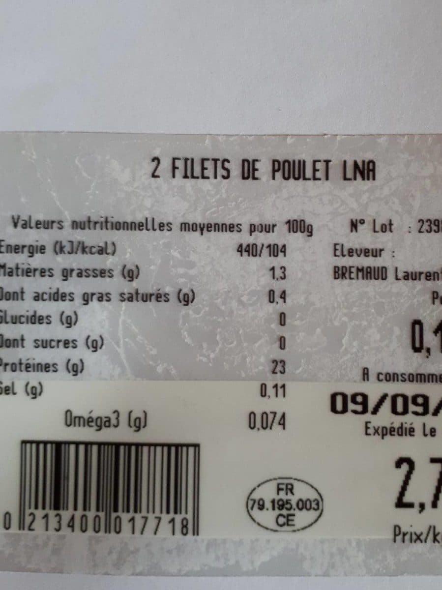 La Nouvelle Agriculture Filet de poulet LNA packshot