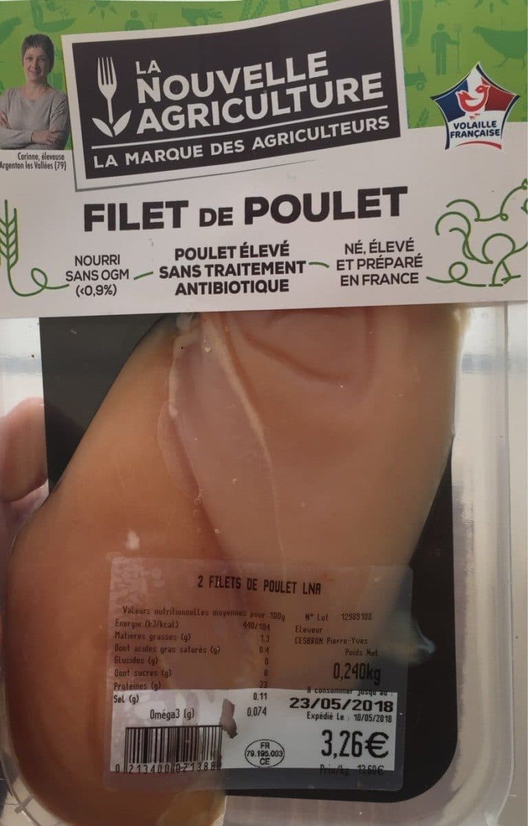 La Nouvelle Agriculture Filet de poulet packshot