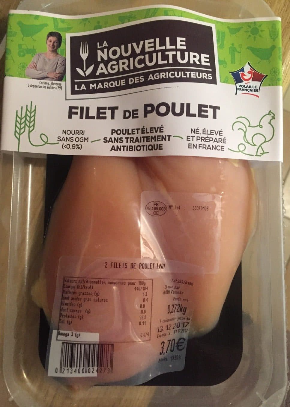 La Nouvelle Agriculture FILET DE POULET packshot