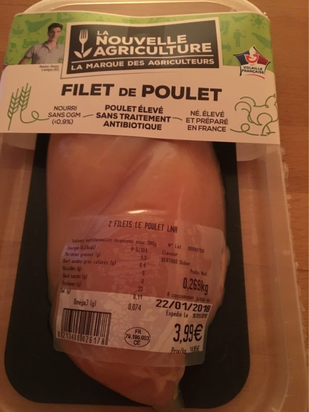 La Nouvelle Agriculture Filet de poulet packshot