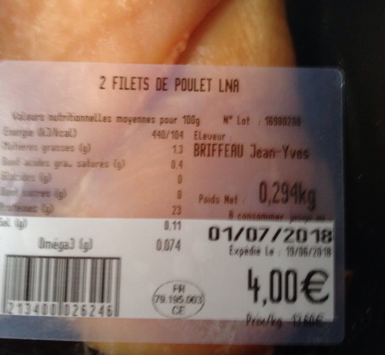La Nouvelle Agriculture Filets de poulet packshot