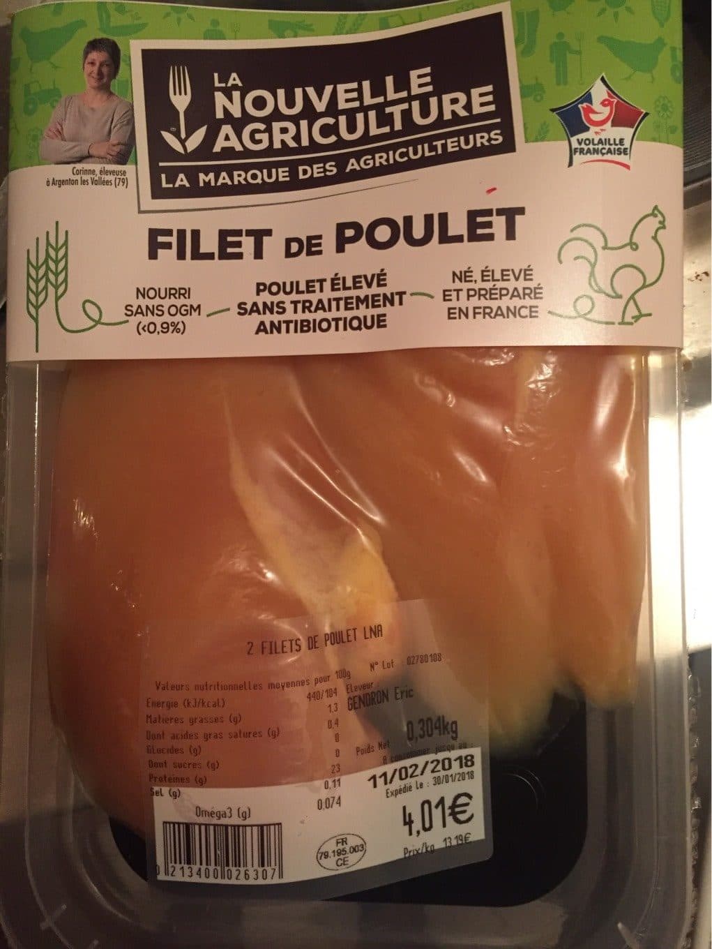 La Nouvelle Agriculture Filet de poulet packshot