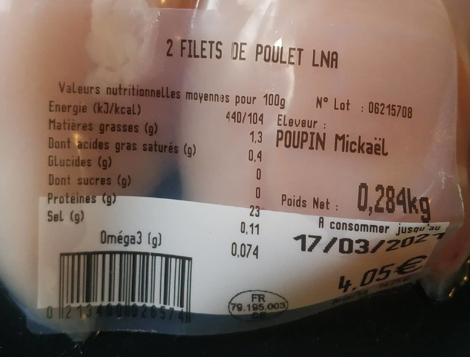 La Nouvelle Agriculture Filet de poulet packshot