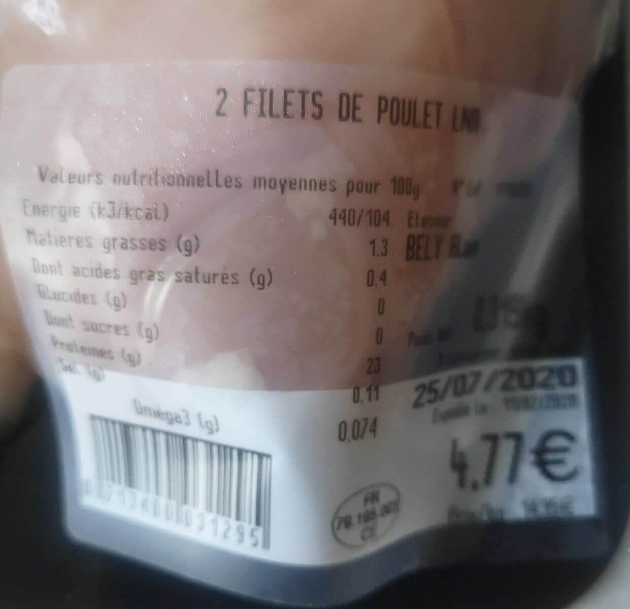 La Nouvelle Agriculture filet de poulet packshot
