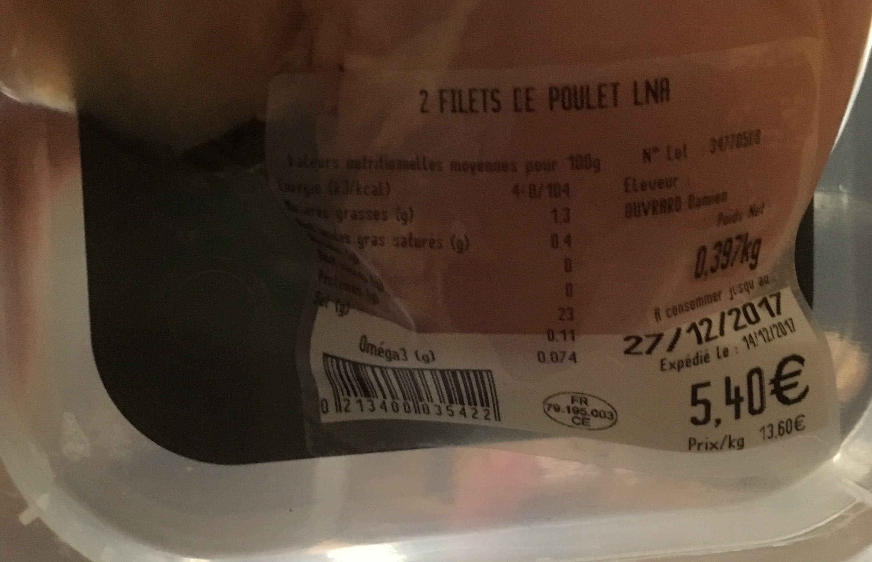 La Nouvelle Agriculture Filet de poulet packshot