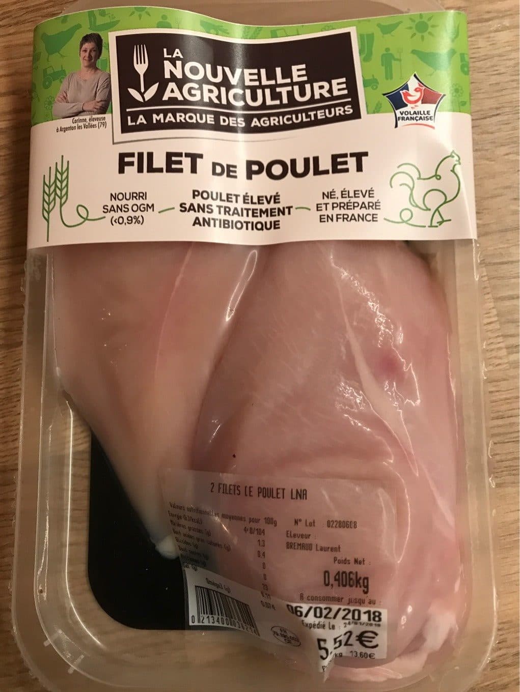 La Nouvelle Agriculture Filet de poulet packshot