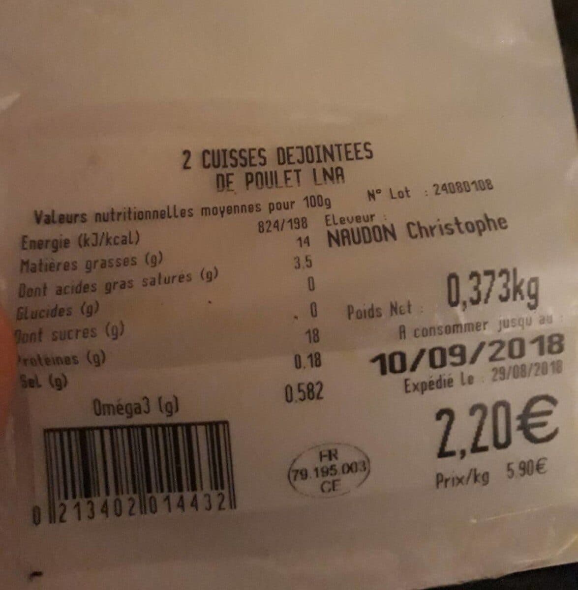 La Nouvelle Agriculture Cuisses de poulet packshot