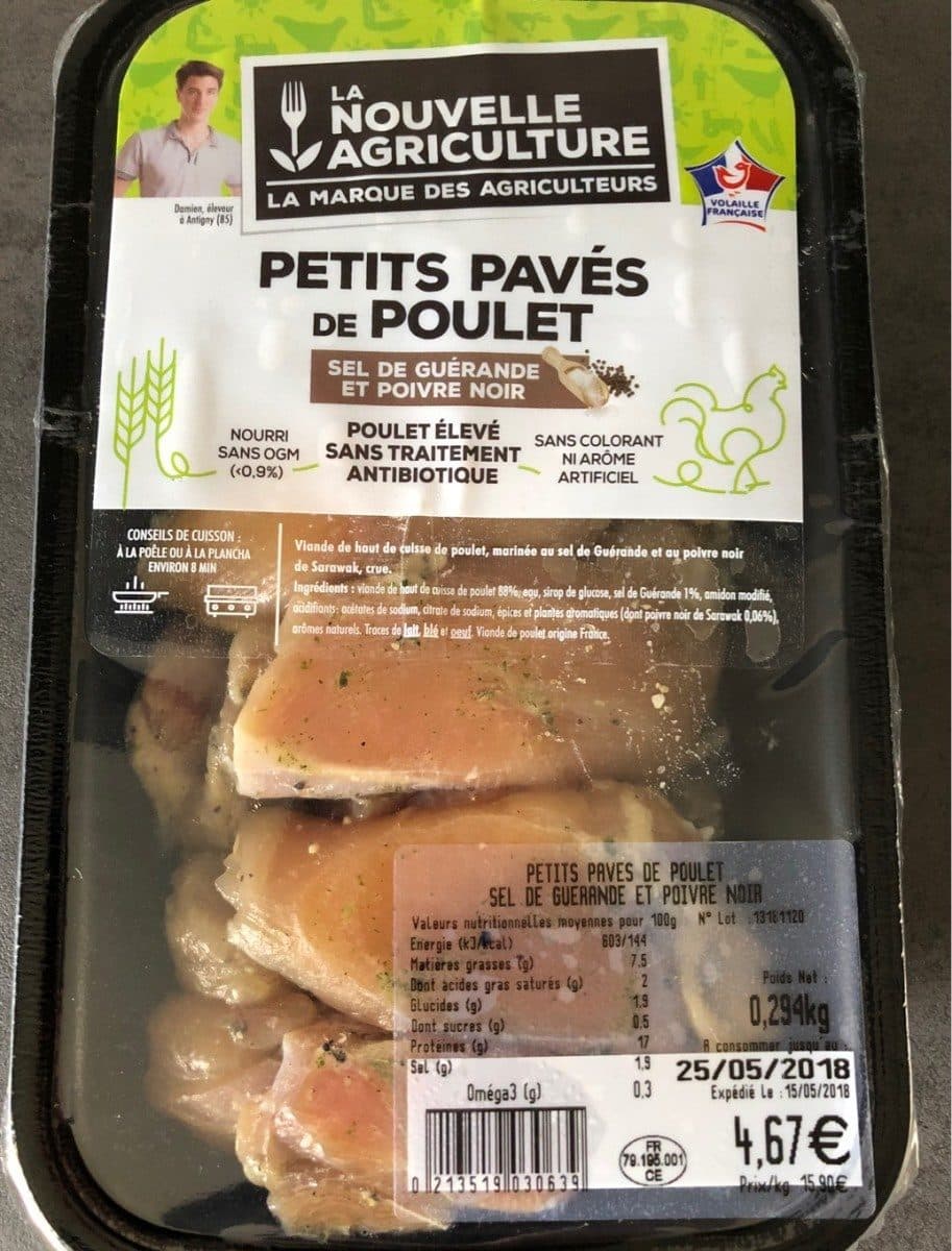 La Nouvelle Agriculture Petits pavés de poulet packshot