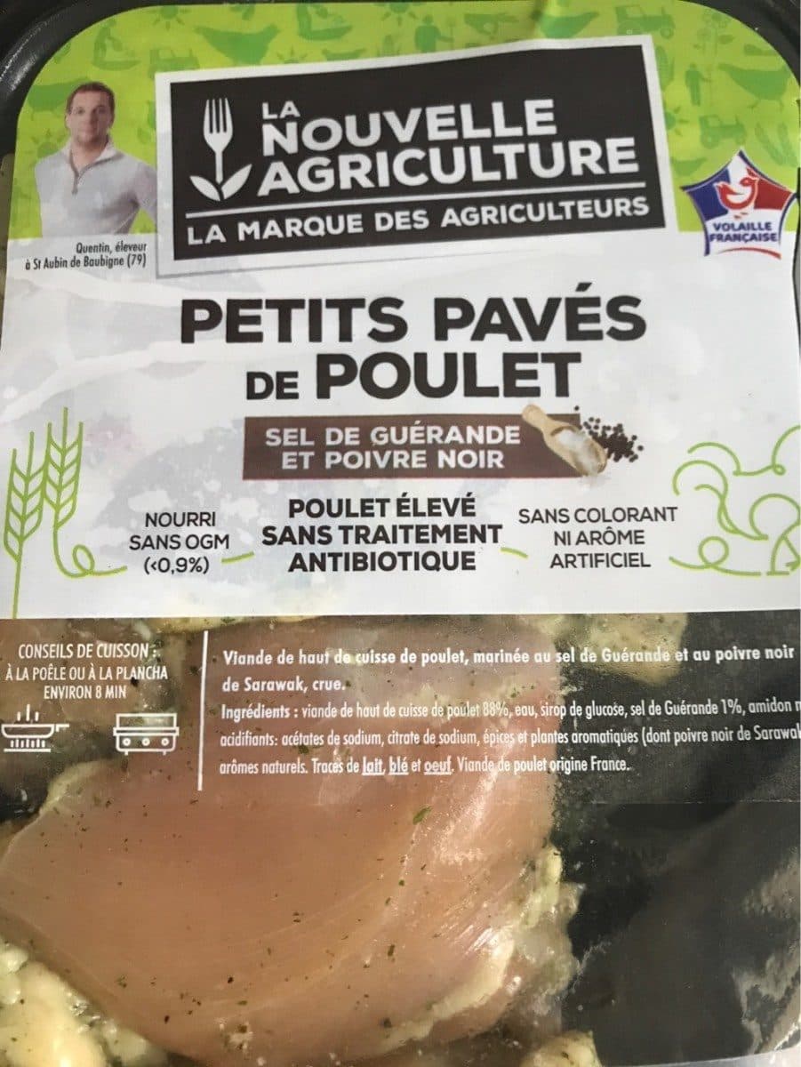 La Nouvelle Agriculture Petits pavés de poulet Sel de Guérande et Poivre noir packshot